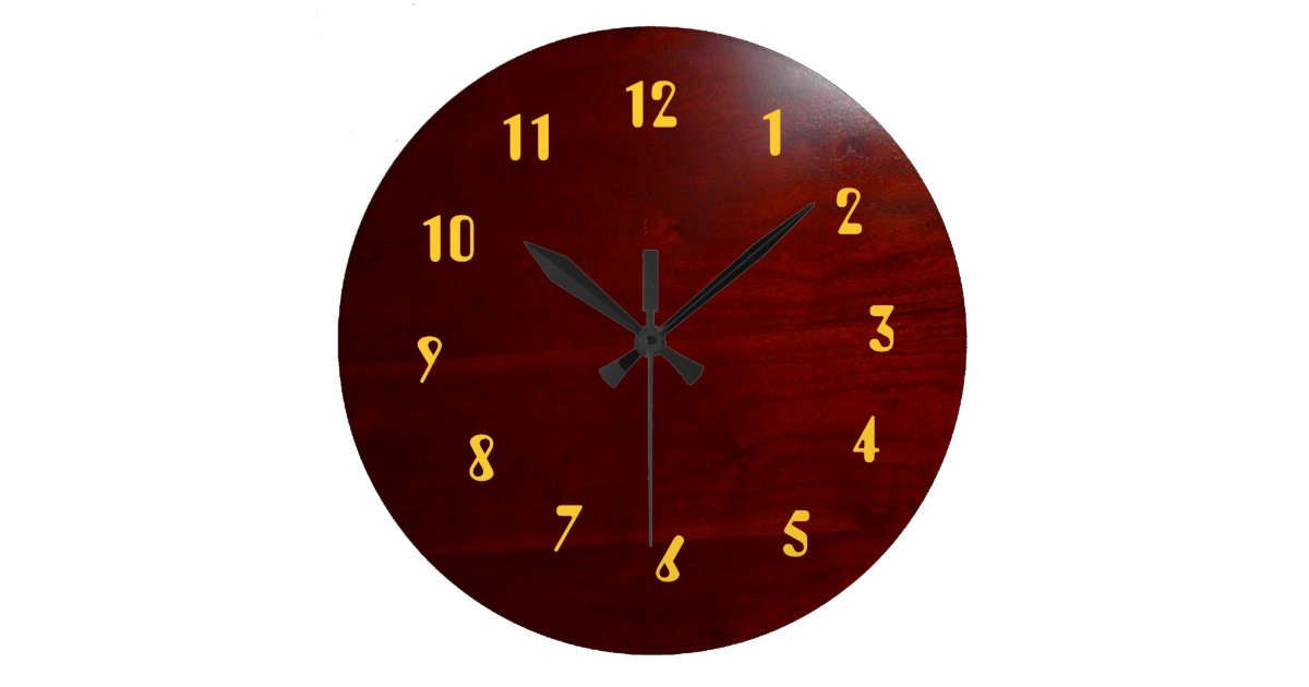 Cherry wood large clock