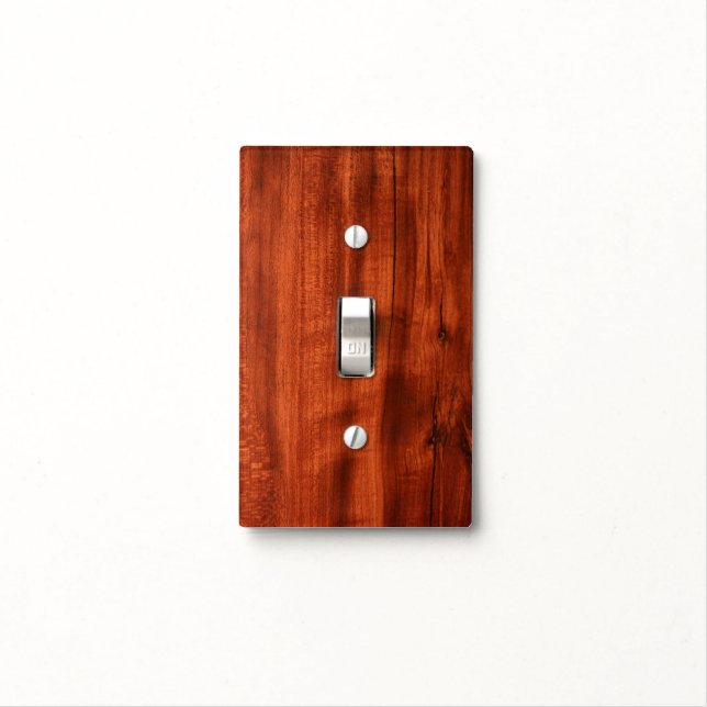 Cherry Wood Light Switch Cover (In Situ)