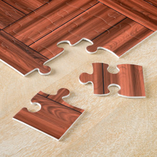 Cherry Wood Parquet Floor Pattern Jigsaw Puzzle