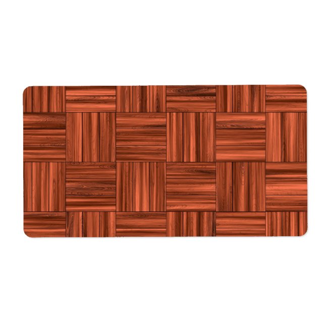 Cherry Wood Parquet Floor Pattern Label (Front)