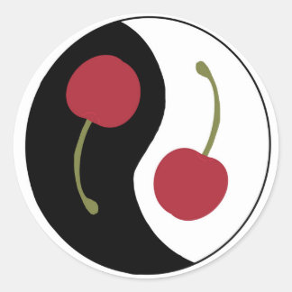 Cherry Ying Yang sticker