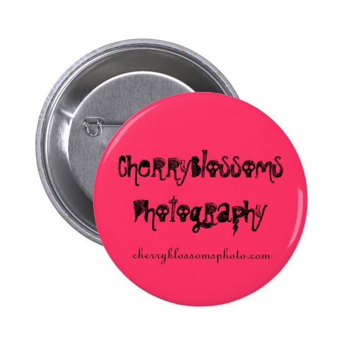 CherryBlossoms Photography, cherryblossomsphotoPinback Button