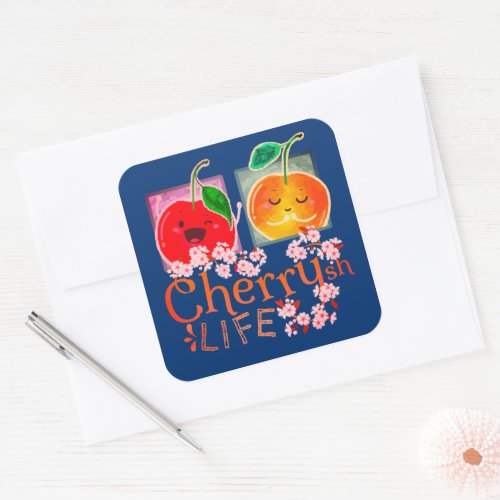 Cherrysh Life _ Punny Garden Square Sticker