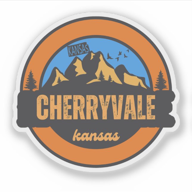 Cherryvale, Kansas Sticker (Front)