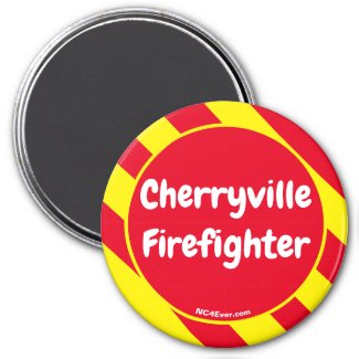 Cherryville Firefighter Red/Yellow Magnet