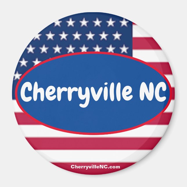 Cherryville NC Patriotic magnet (Front)