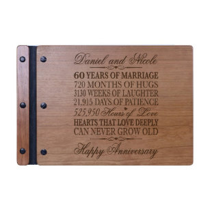 60th Wedding Anniversary - Guest Book: 60 Years Married - Diamond Wedding  Decorations - Guestbook with a beautiful poem from the couple, pages for