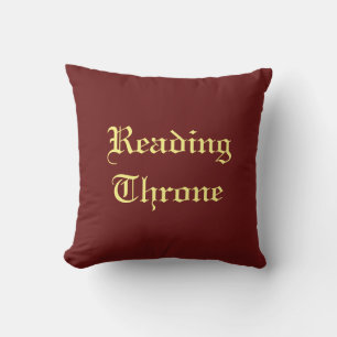 Cherrywood color classic book lovers' throw pillow