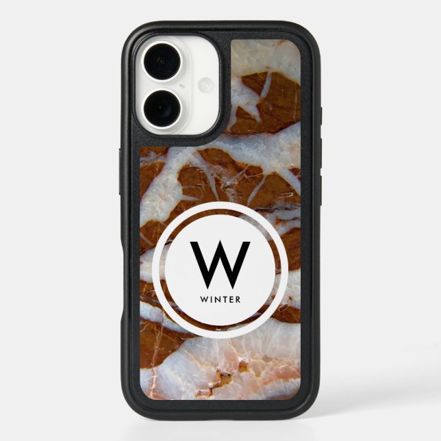 Chert with Quartz Veins Rock Texture Print Otterbox iPhone Case (Back)