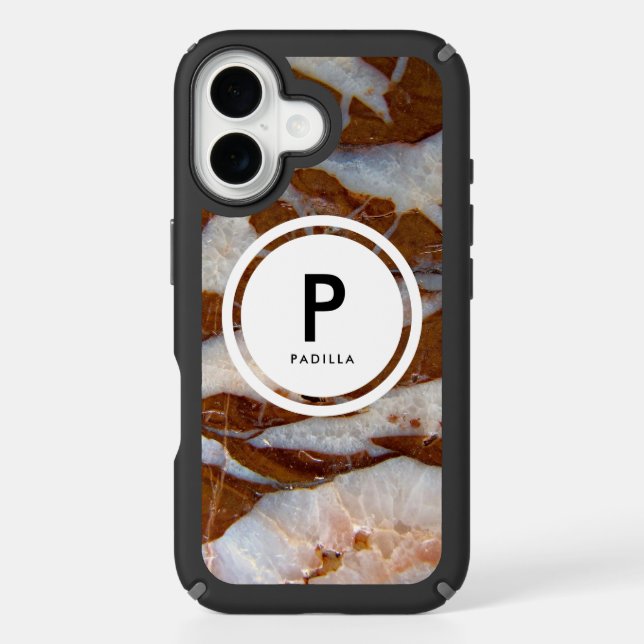 Chert with Quartz Veins Rock Texture Print Speck iPhone Case (Front)