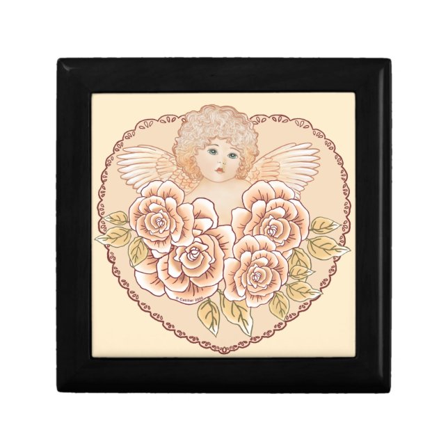 Cherub Angel Heart Keepsake Box (Front)