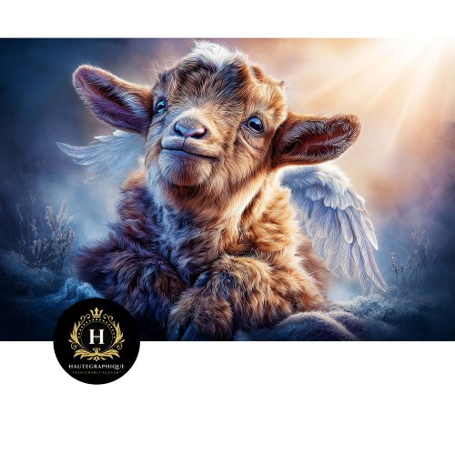 Cherub Baby Goat Angel Portrait Tissue Paper