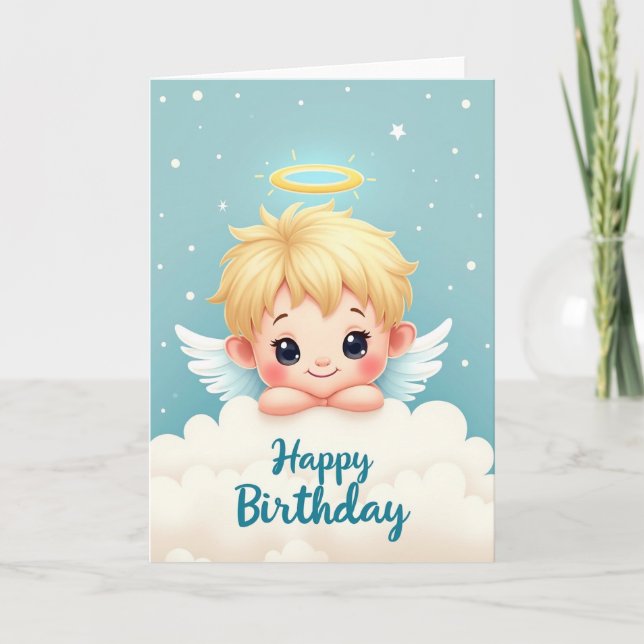 Cherub Birthday Card (Front)