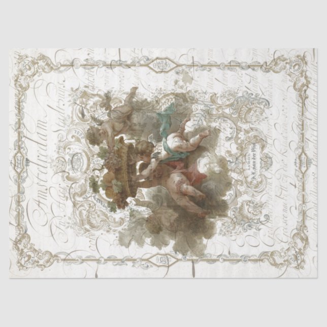 Cherub Collage Tissue Paper (Front)