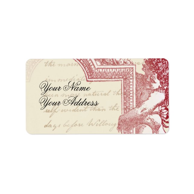 Cherub Frame, in raspberry, Label (Front)