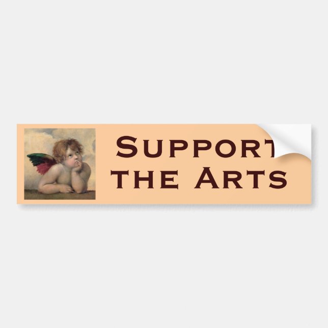 Cherub from Sistine Madonna by Raphael Bumper Sticker (Front)