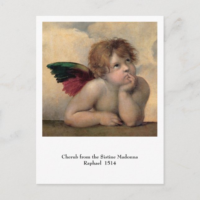 Cherub from Sistine Madonna by Raphael Postcard (Front)