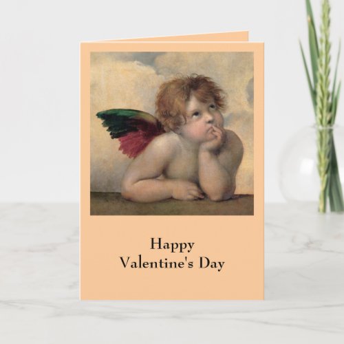 Cherub from Sistine Madonna Raphael 1514 Holiday Card
