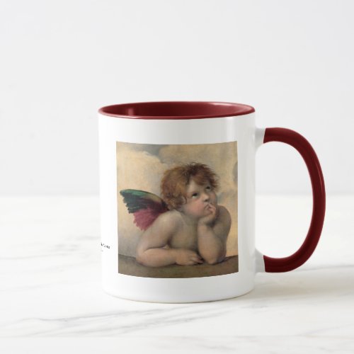Cherub from Sistine Madonna Raphael 1514 Mug
