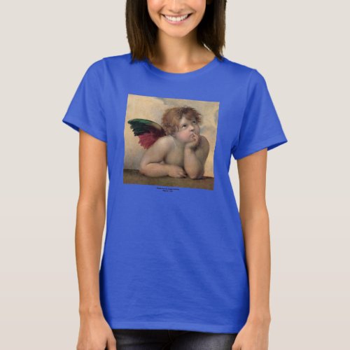 Cherub from Sistine Madonna Raphael 1514 T_Shirt