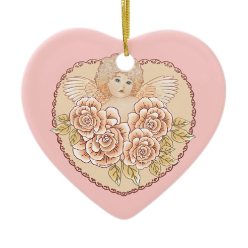 Cherub Heart Angel  Ornament