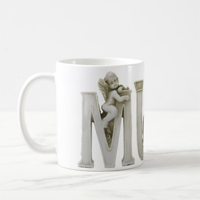 Cherub Letters Mom Mug (Left)