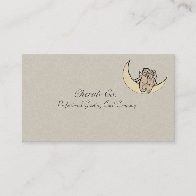 Cherub Themed Vintage Business Cards (Front)