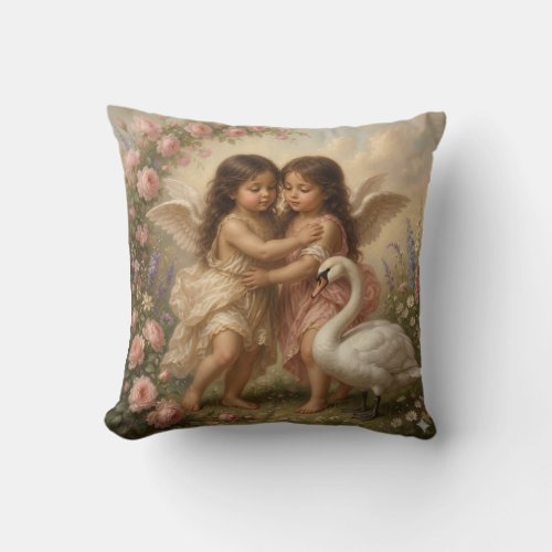 cherub throw pillow