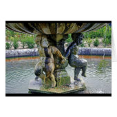 cherub Water Fountain Card (Front Horizontal)
