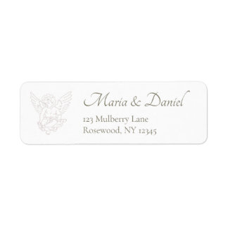 Cherub Wedding Invitation Return Address Label