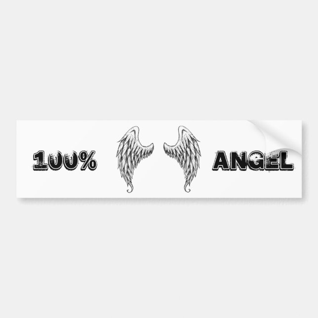 cherub wings 2 bumper sticker (Front)