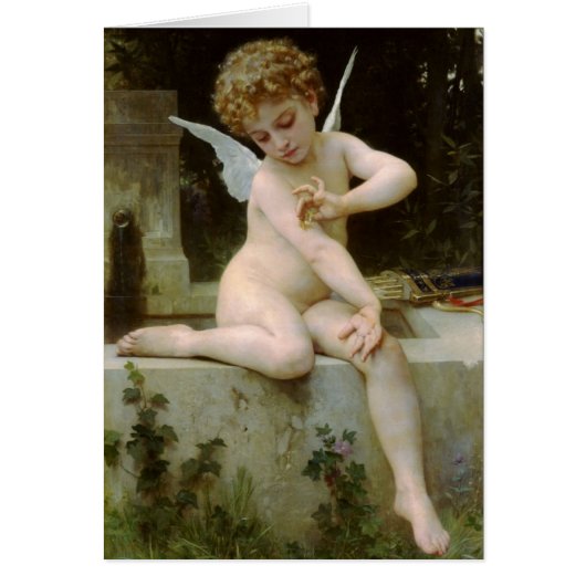 Cherub With A butterfly Cards (Front)