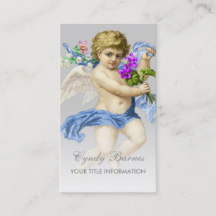Cherub with Blue Sash on Any Color Business Card