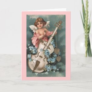 Cherub with Violin Holiday Card