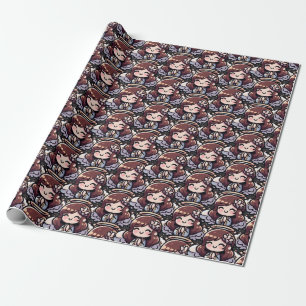 Cherubic Anime Angel - angelic, kawaii, Wrapping Paper