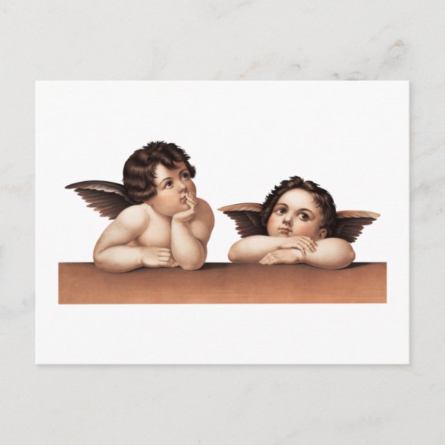 Cherubs after Raphael (1890).  Postcard (Front)