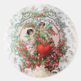 Cherubs and Lace Valentine's Day Stickers