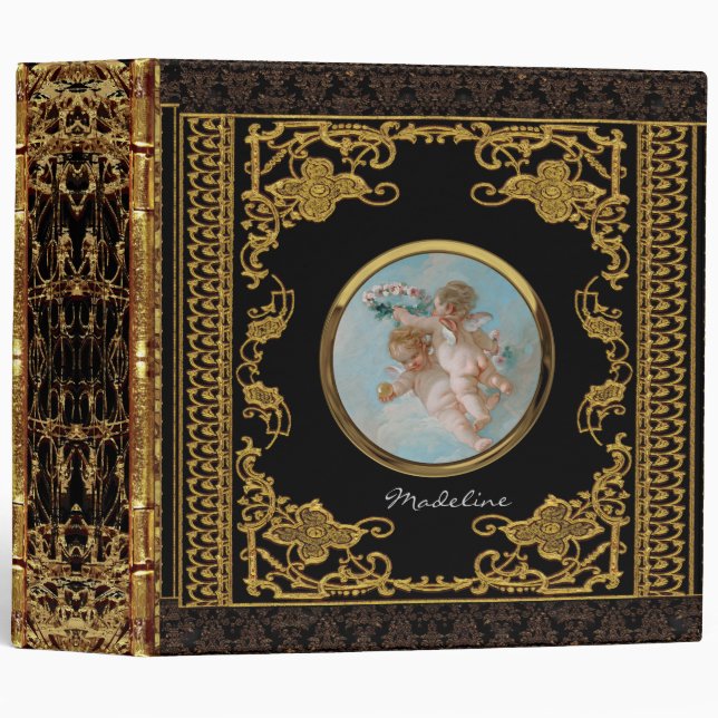 Cherubs at Play Personalized Binder (Front/Spine)