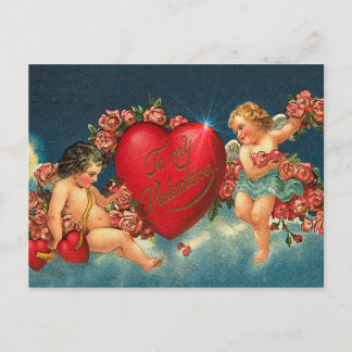 CHERUBS & HEARTS by SHARON SHARPE Postcard