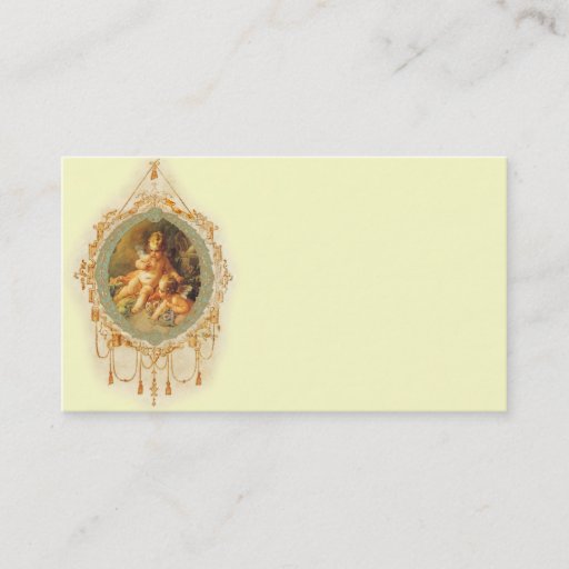 Customizable Cherubs in Golden Frame Business Cards
