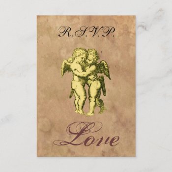 Cherubs Love R.s.v.p. Cards by VintageFactory at Zazzle