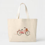 Chery Cherry Bicycle Large Tote Bag
