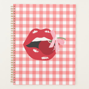 Chery Red Lips Coquette Aesthetic Planner