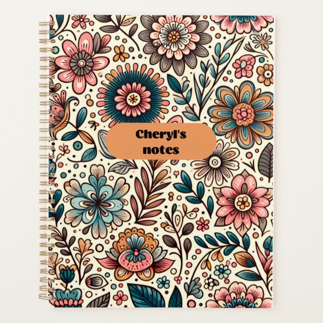 Cheryl's Notes Floral Notebook  (Front)