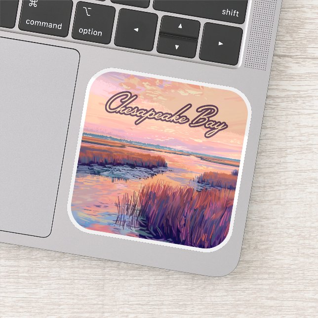 Chesapeake Bay Annapolis Maryland Virginia Sunrise Sticker (Detail)