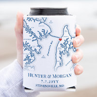 Chesapeake Bay Beach Club Blue Wedding Favor Drink