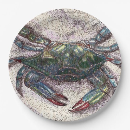 Chesapeake Bay Blue Crab Custom Paper Plates