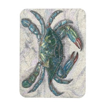 Chesapeake Bay Blue Crab Fridge Magnet by Eclectic_Ramblings at Zazzle