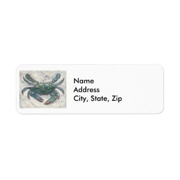 Chesapeake Bay Blue Crab Label by Eclectic_Ramblings at Zazzle