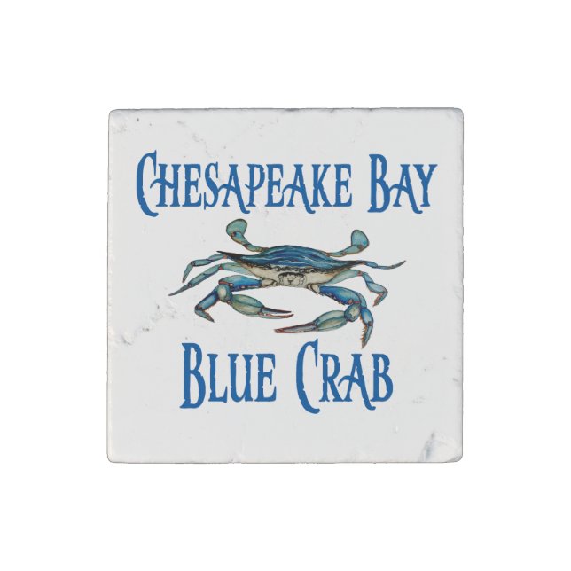 Chesapeake Bay Blue Crab Stone Magnet (Front)